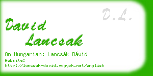 david lancsak business card